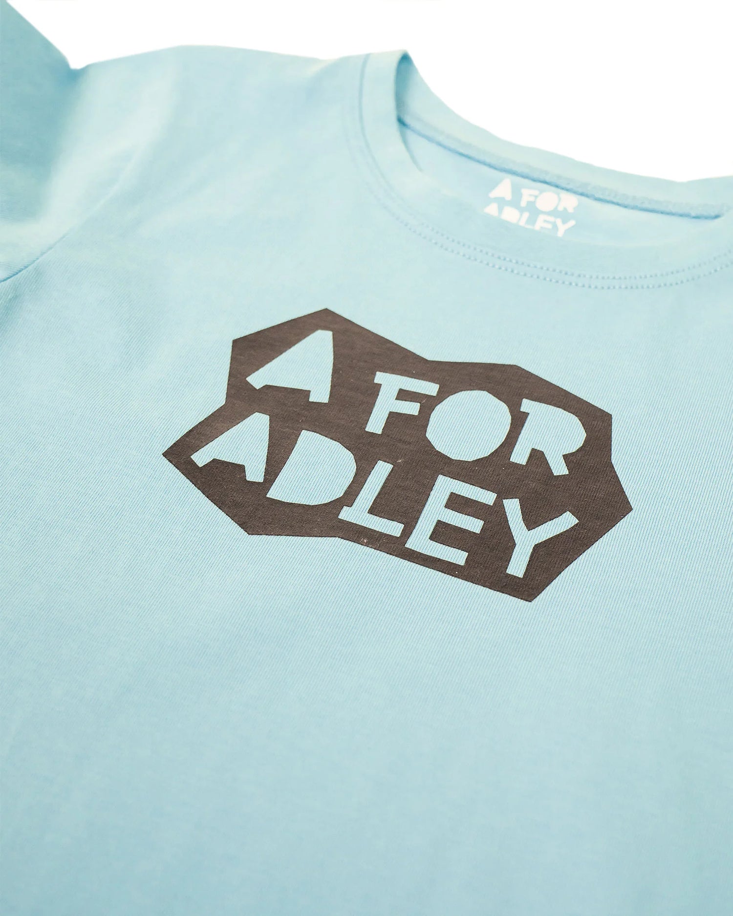 A for Adley Black Cutout Tee (teal)
