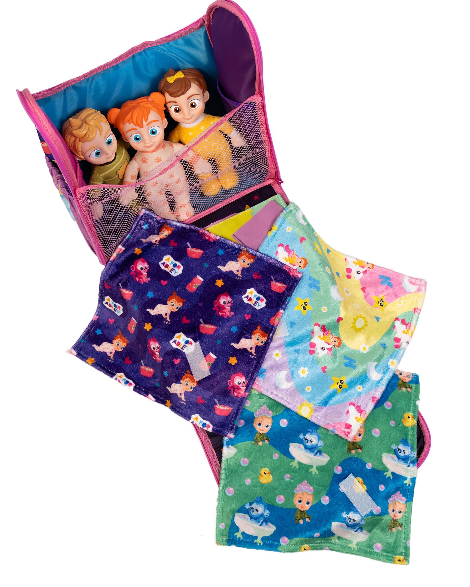 3 CRAZY BABiES and Play Pretend Travel Bag