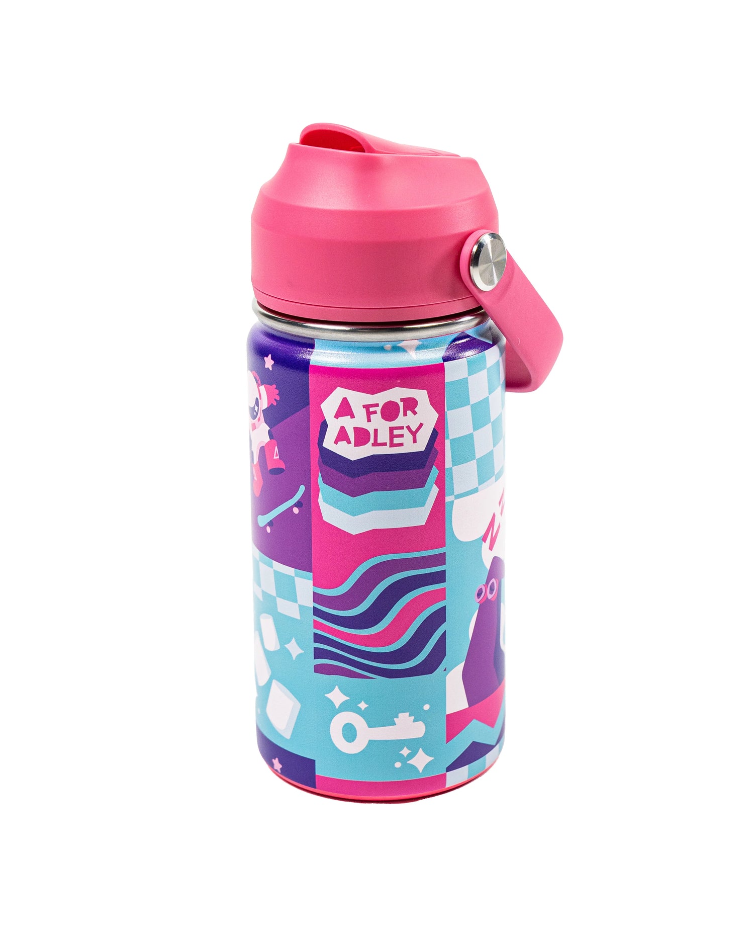 Adley's Retro Checkered Water Bottle