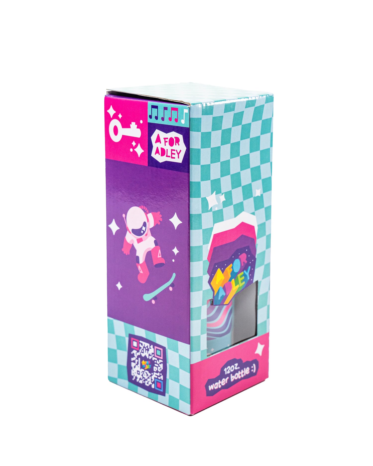 Adley's Retro Checkered Water Bottle