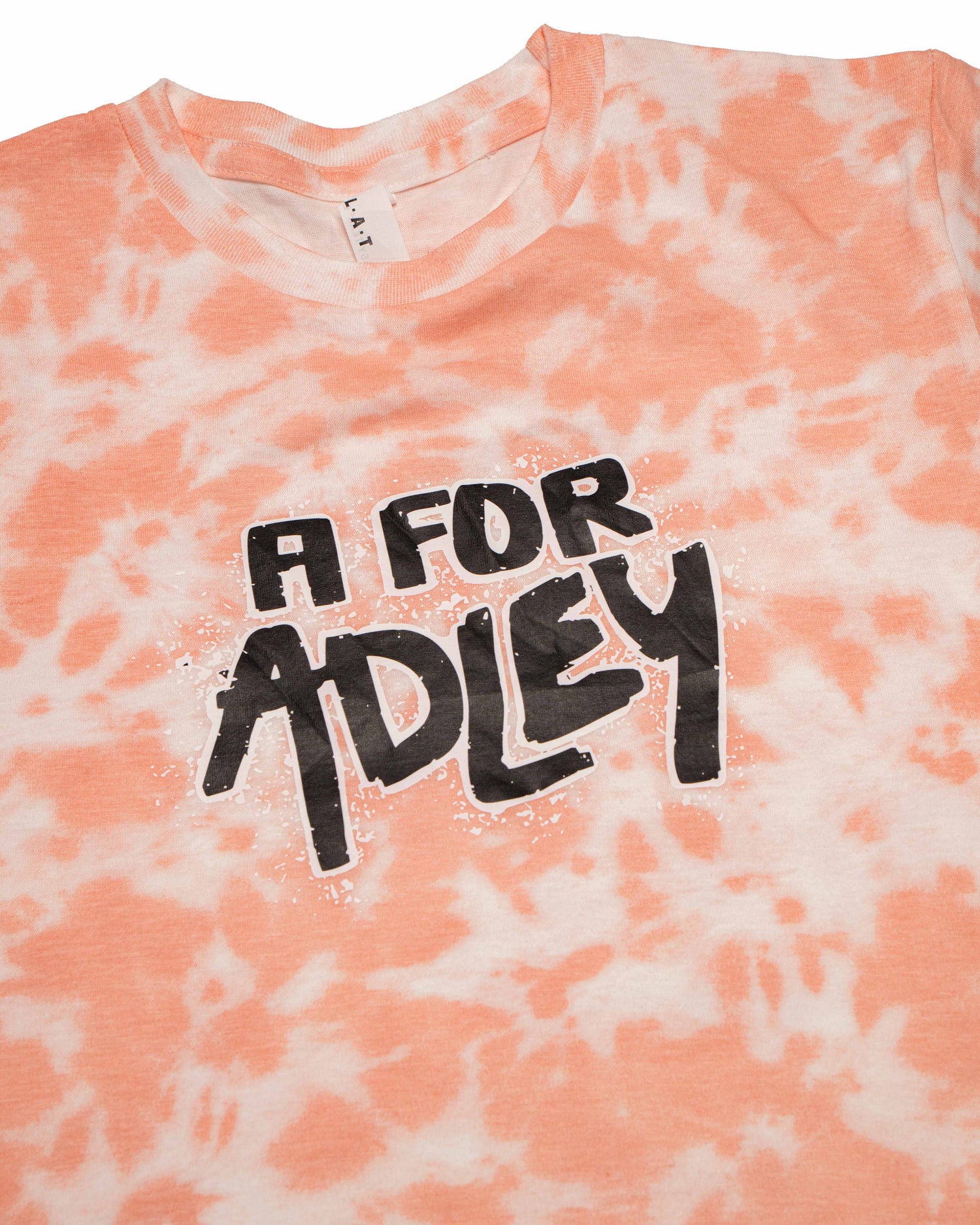 Adley's Spray Logo Tee (pink tie-dye)