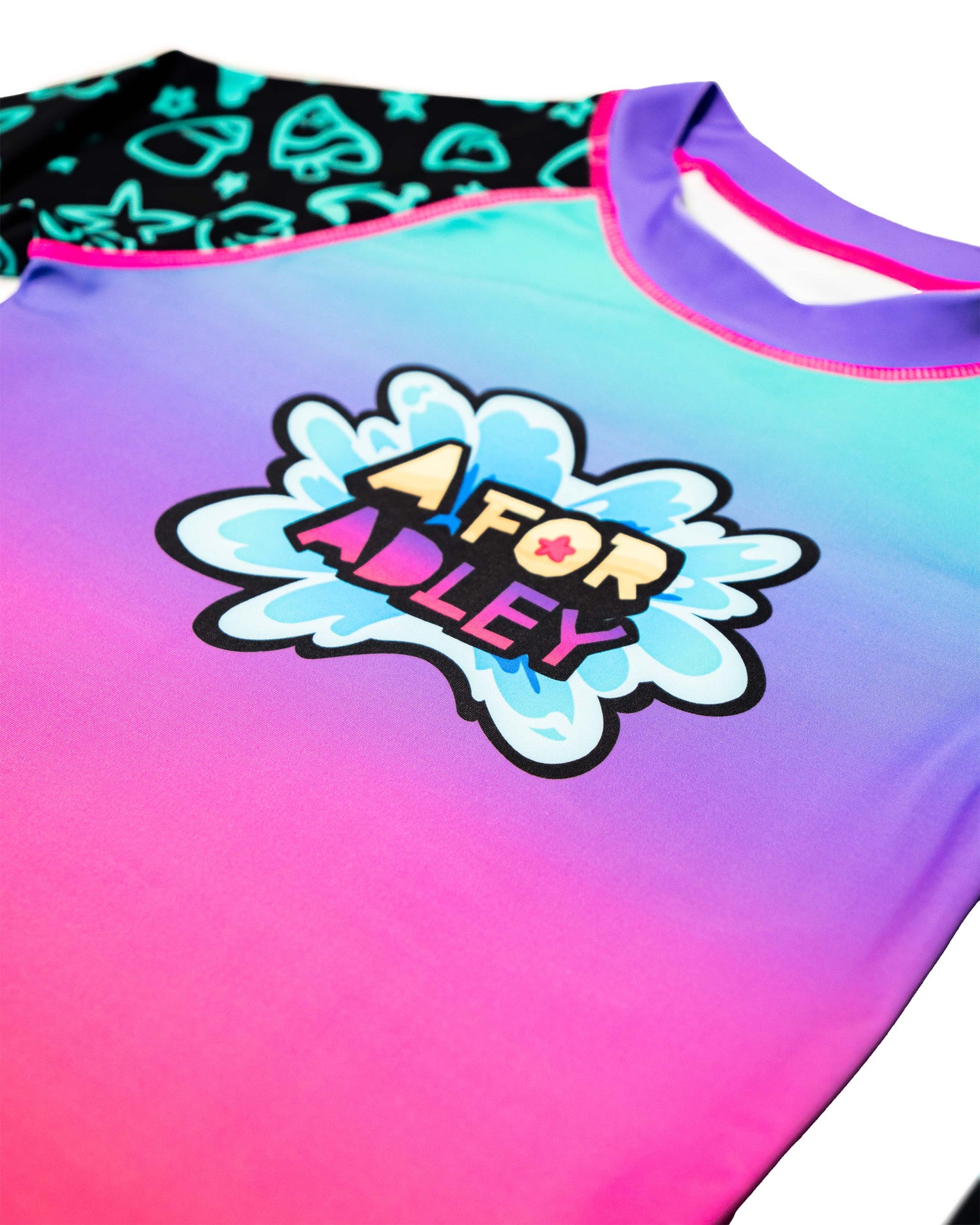 A for Adley Summer Splash Rashguard
