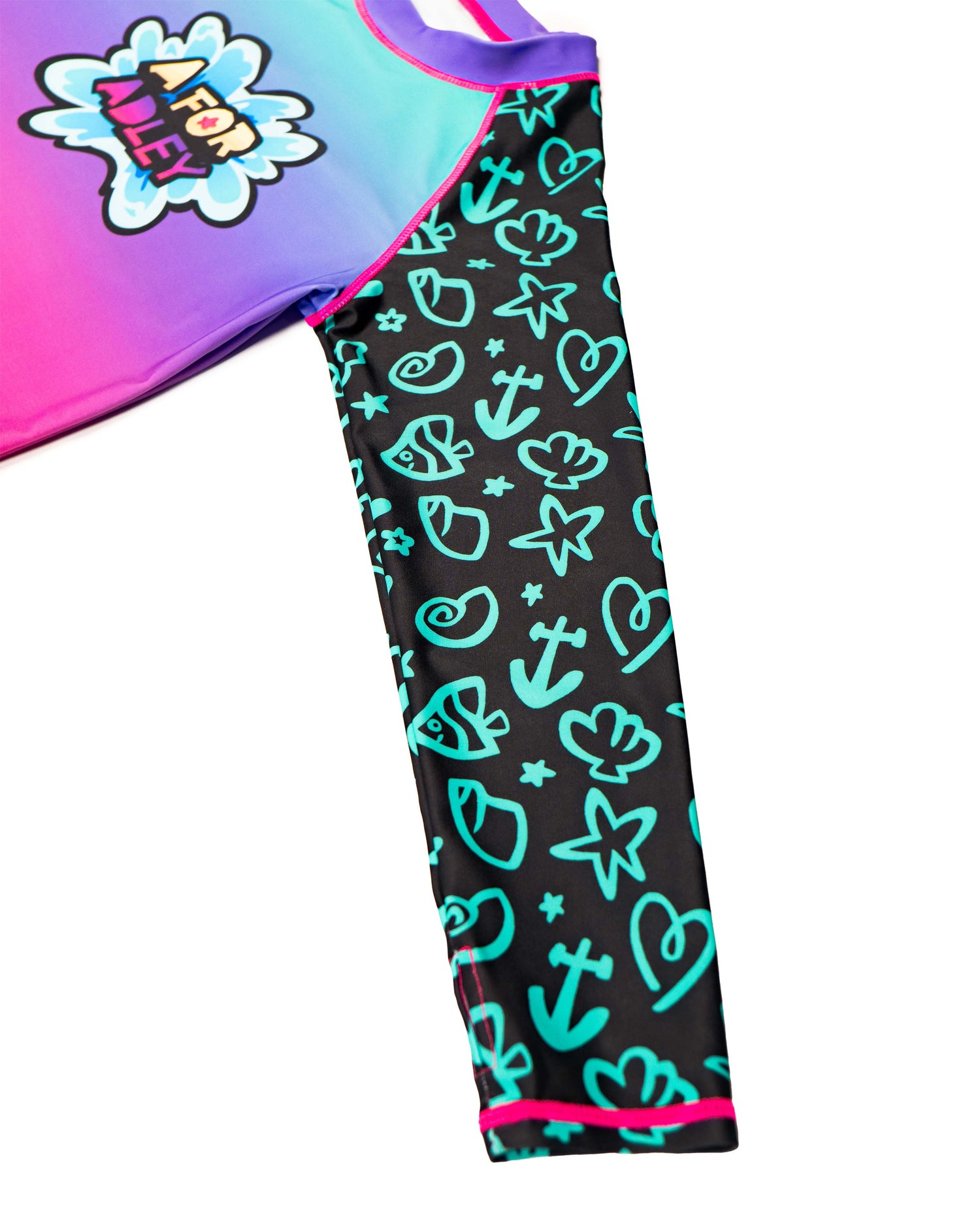 A for Adley Summer Splash Rashguard