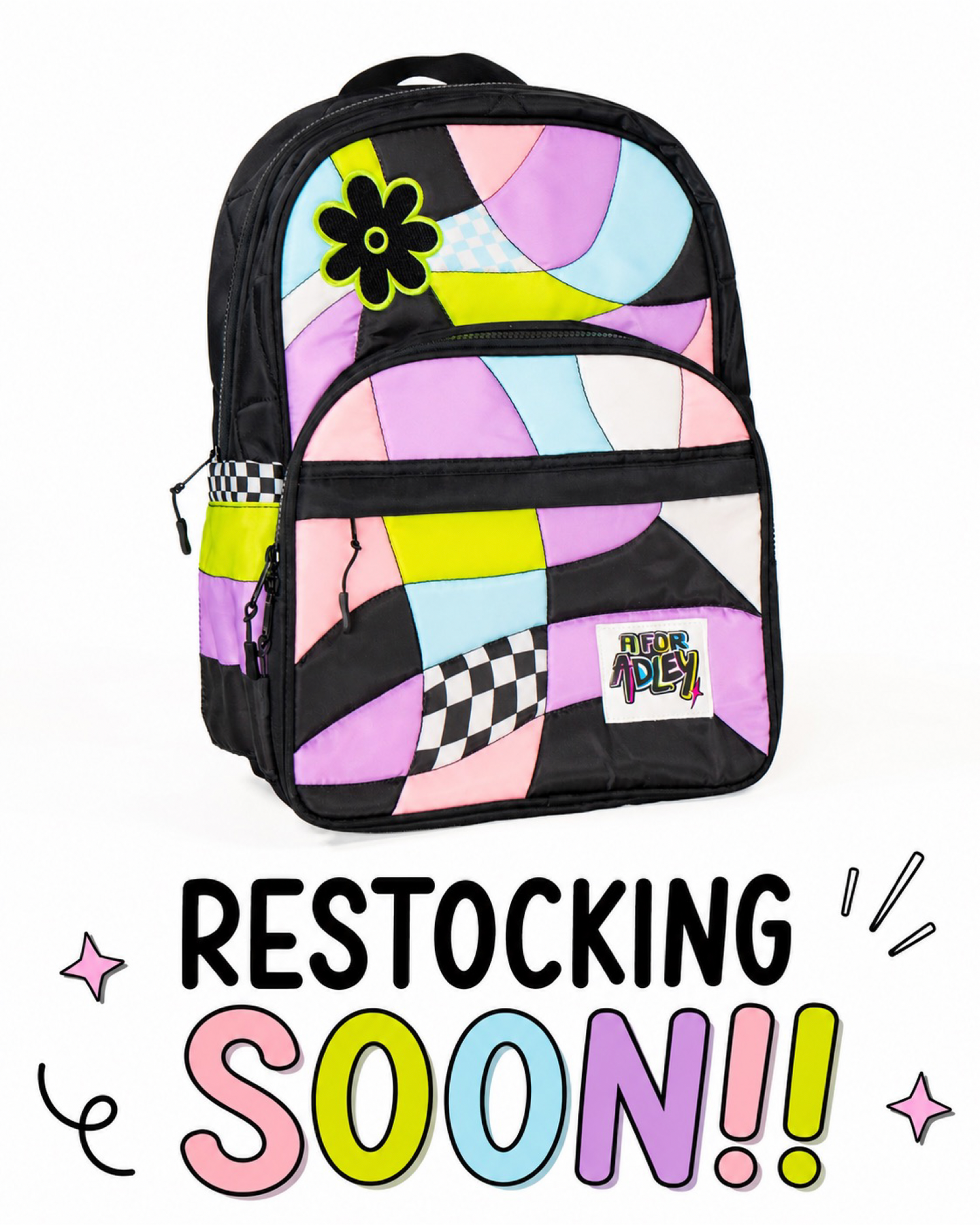 Adley's Pastel Patchwork x Y2K Backpack
