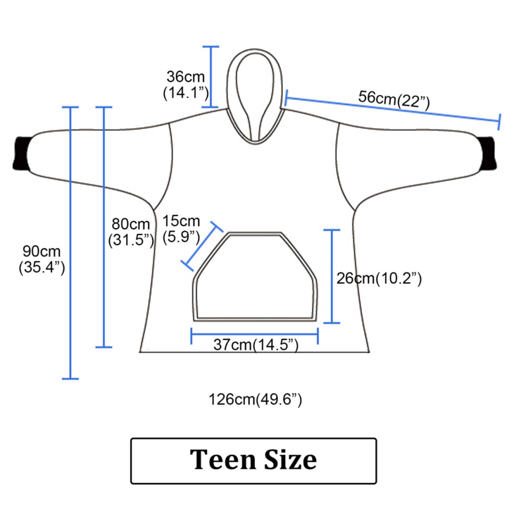 Purple Checkered Blanket Hoodie