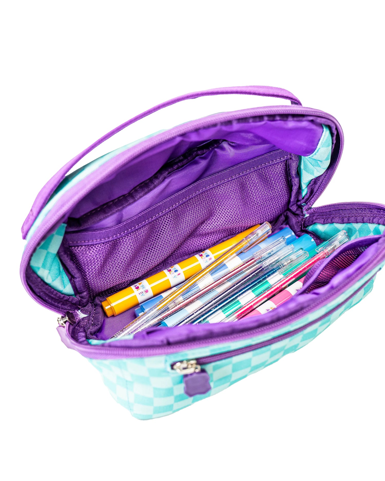 Adley's Retro Checkered Pencil Case