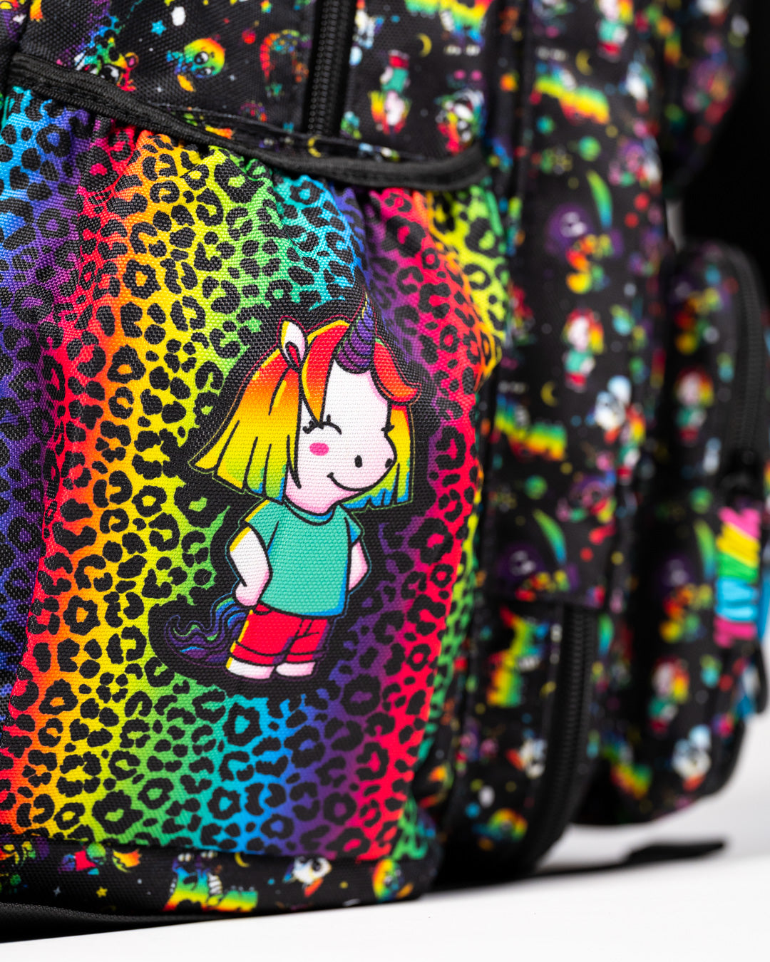 Black Neon Rainbow Backpack