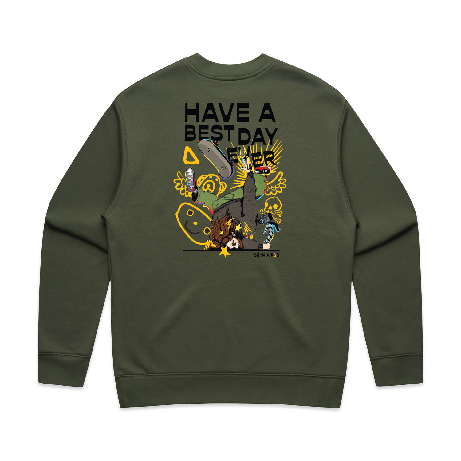 Best Day Ever Wipeout Crewneck