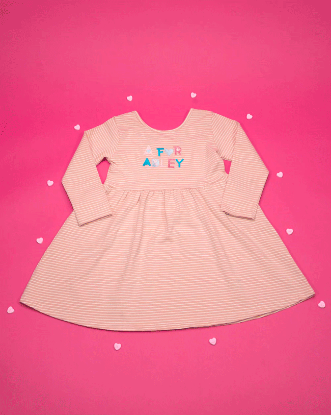 A for Adley Love Heart Dress