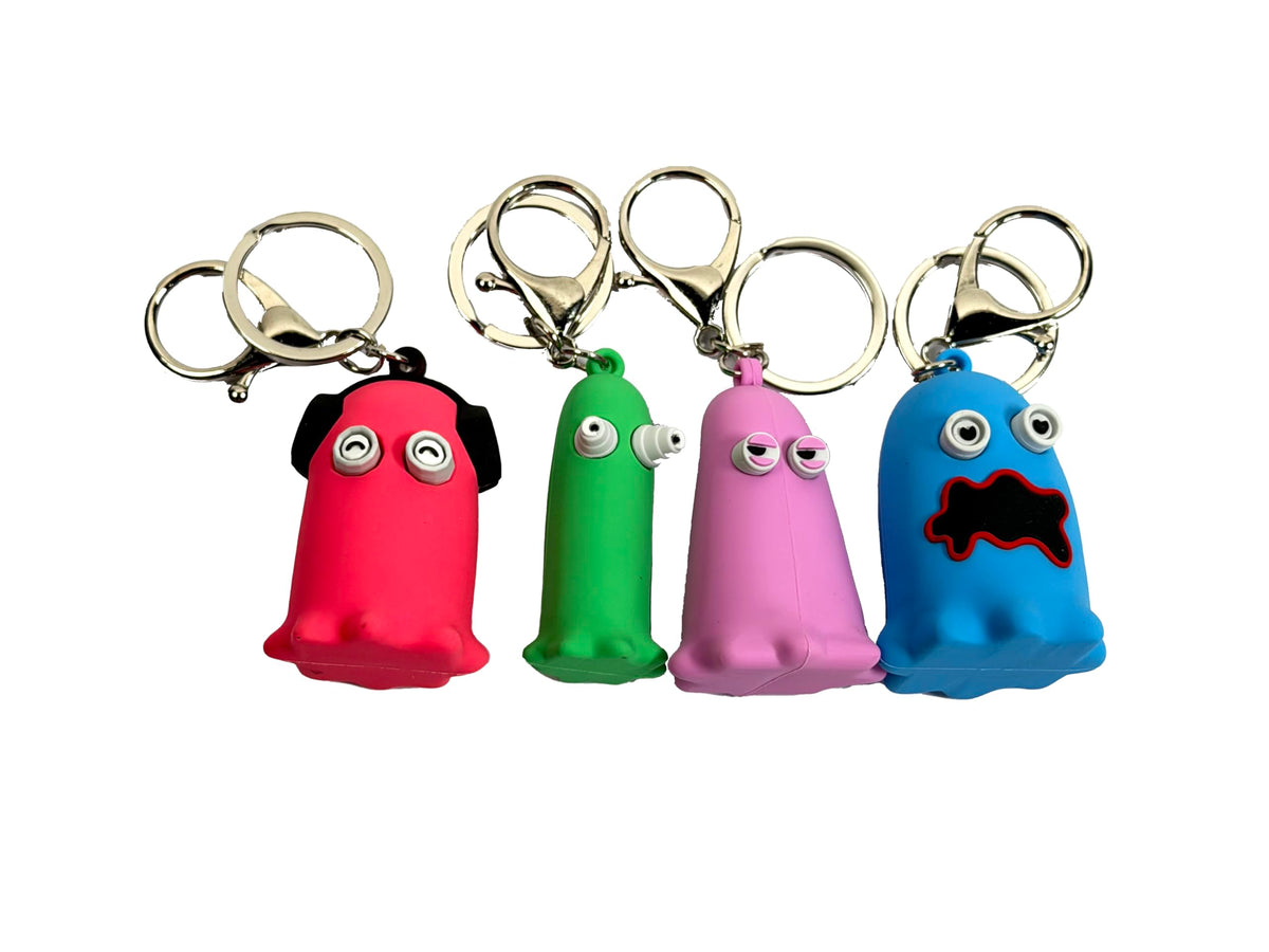 3D Rainbow Ghosts Keychain 4 Pack