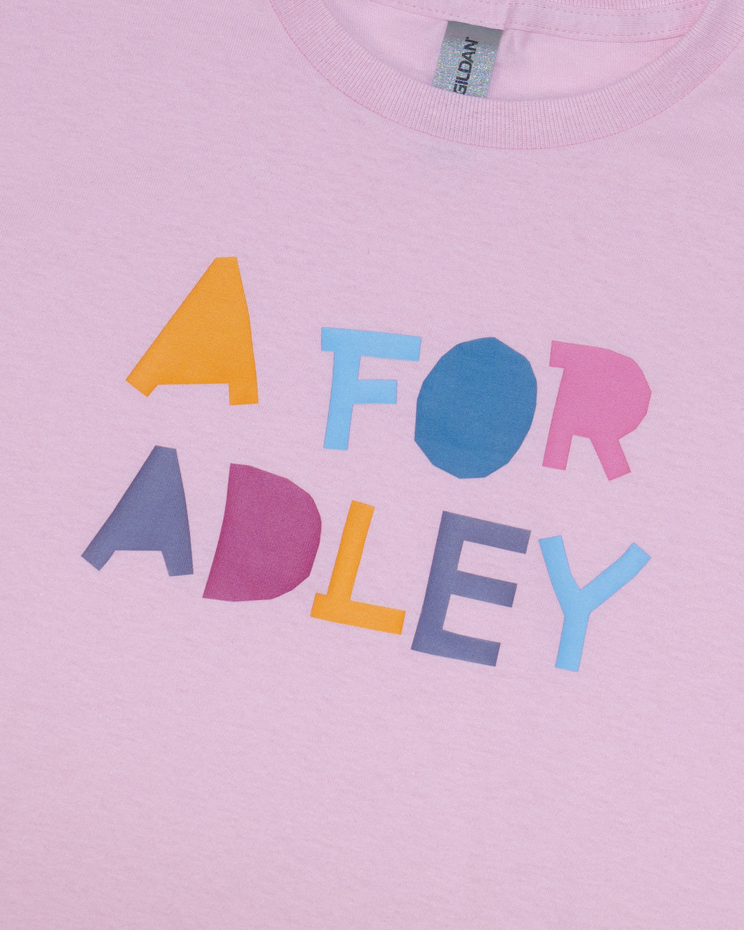 A for Adley BFF Rainbow Tee (light pink)