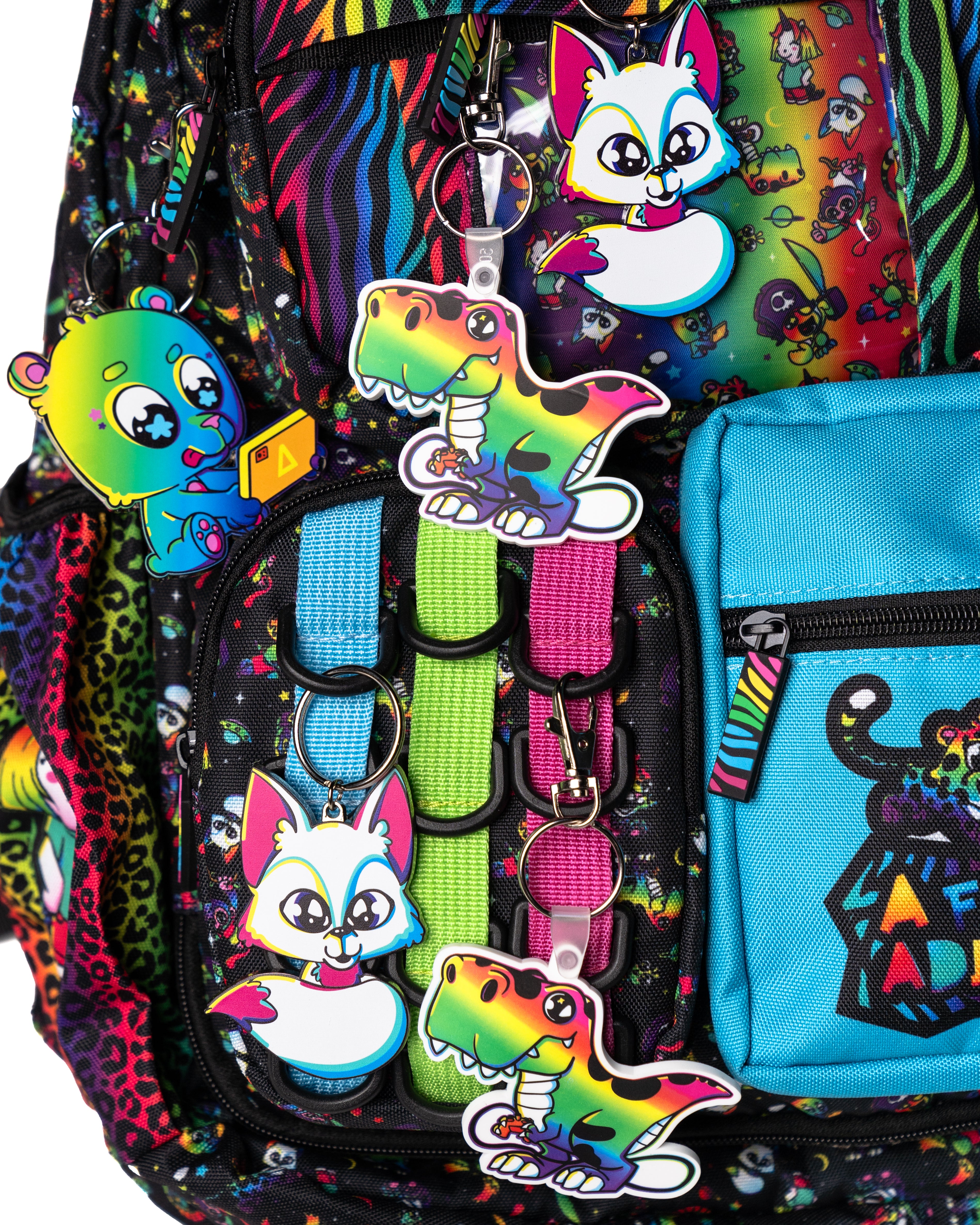 Neon Rainbow Friends Keychain Pack – Shopadley