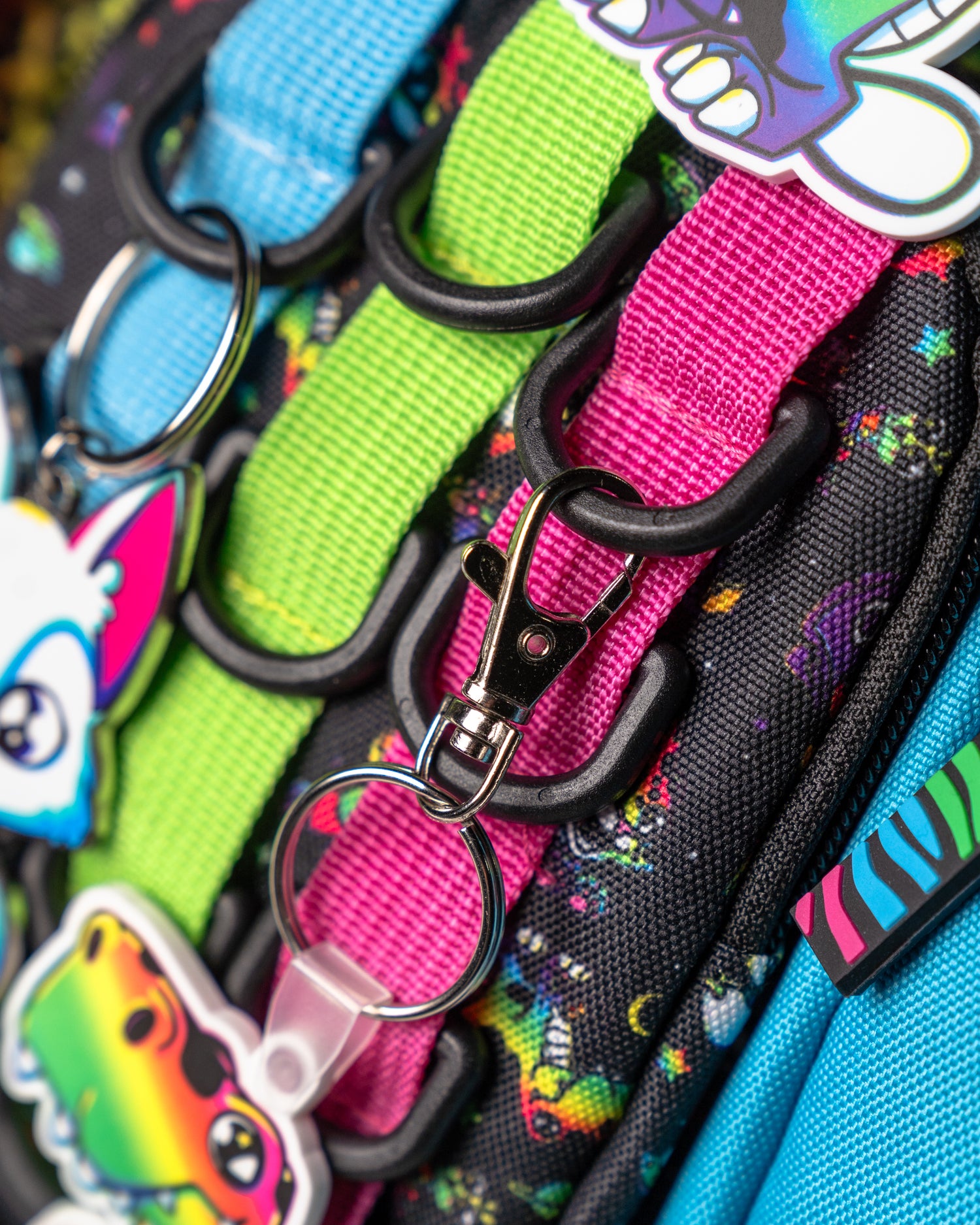 Neon Rainbow Friends Keychain Pack