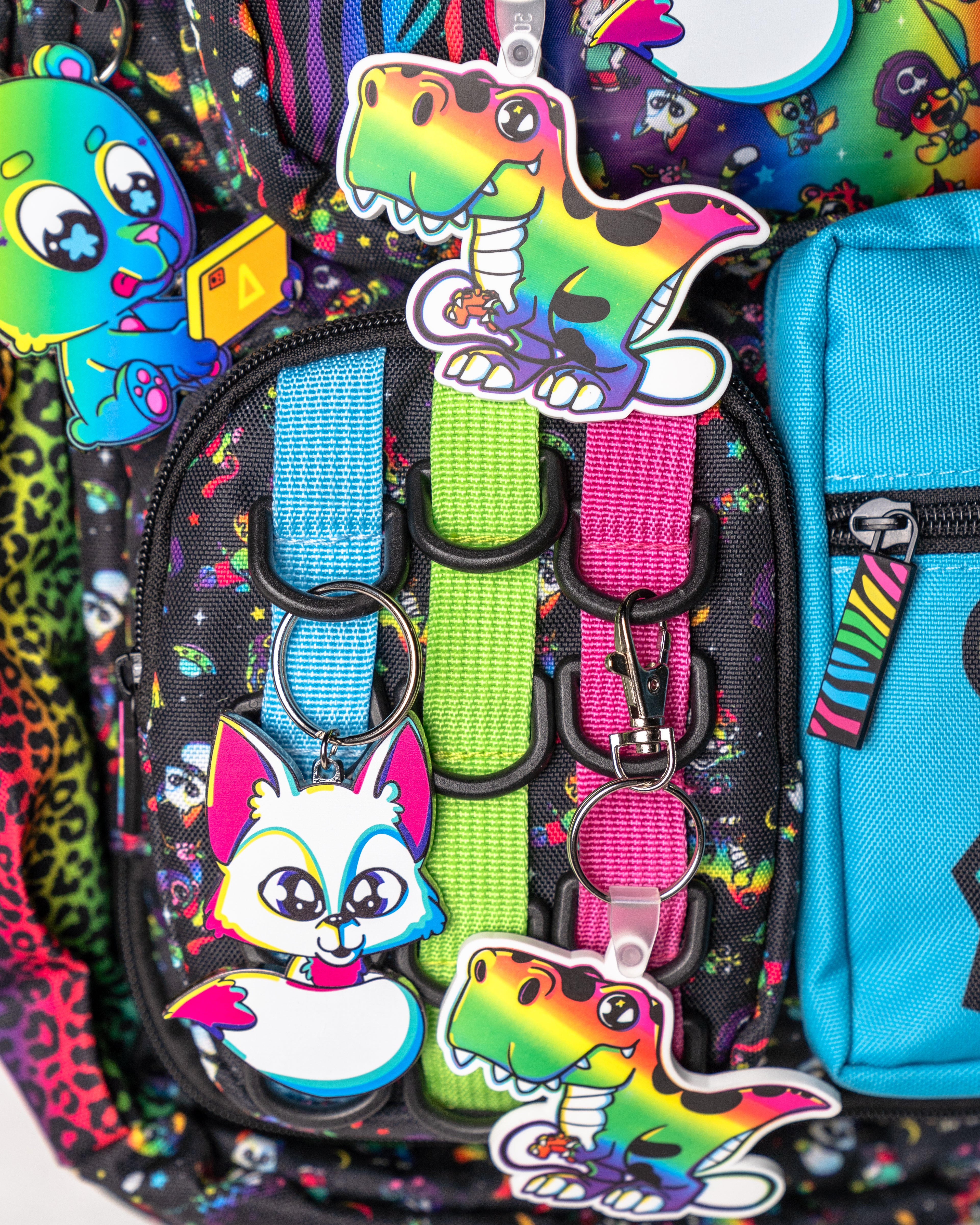 Neon Rainbow Friends Keychain Pack – Shopadley