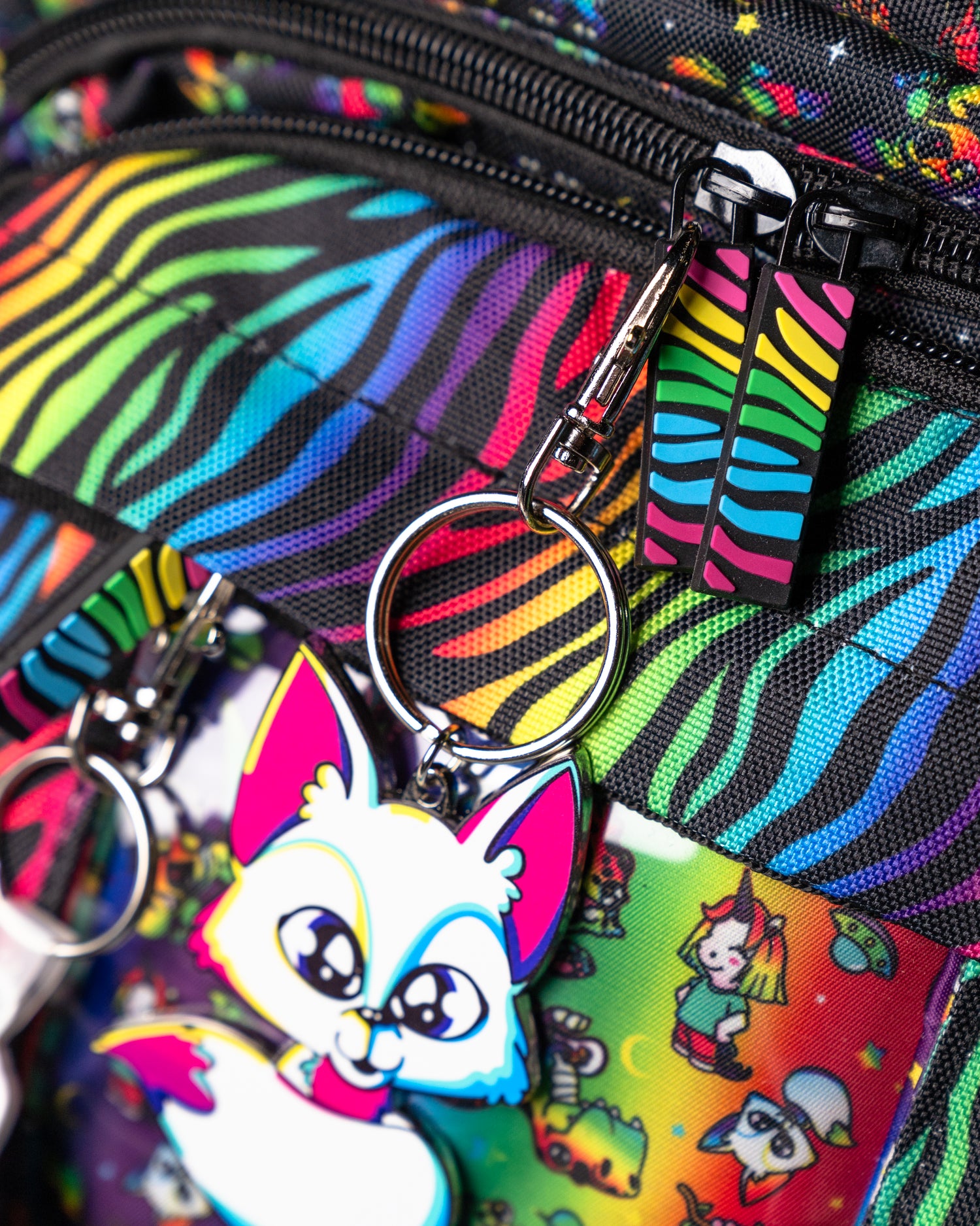 Neon Rainbow Friends Keychain Pack