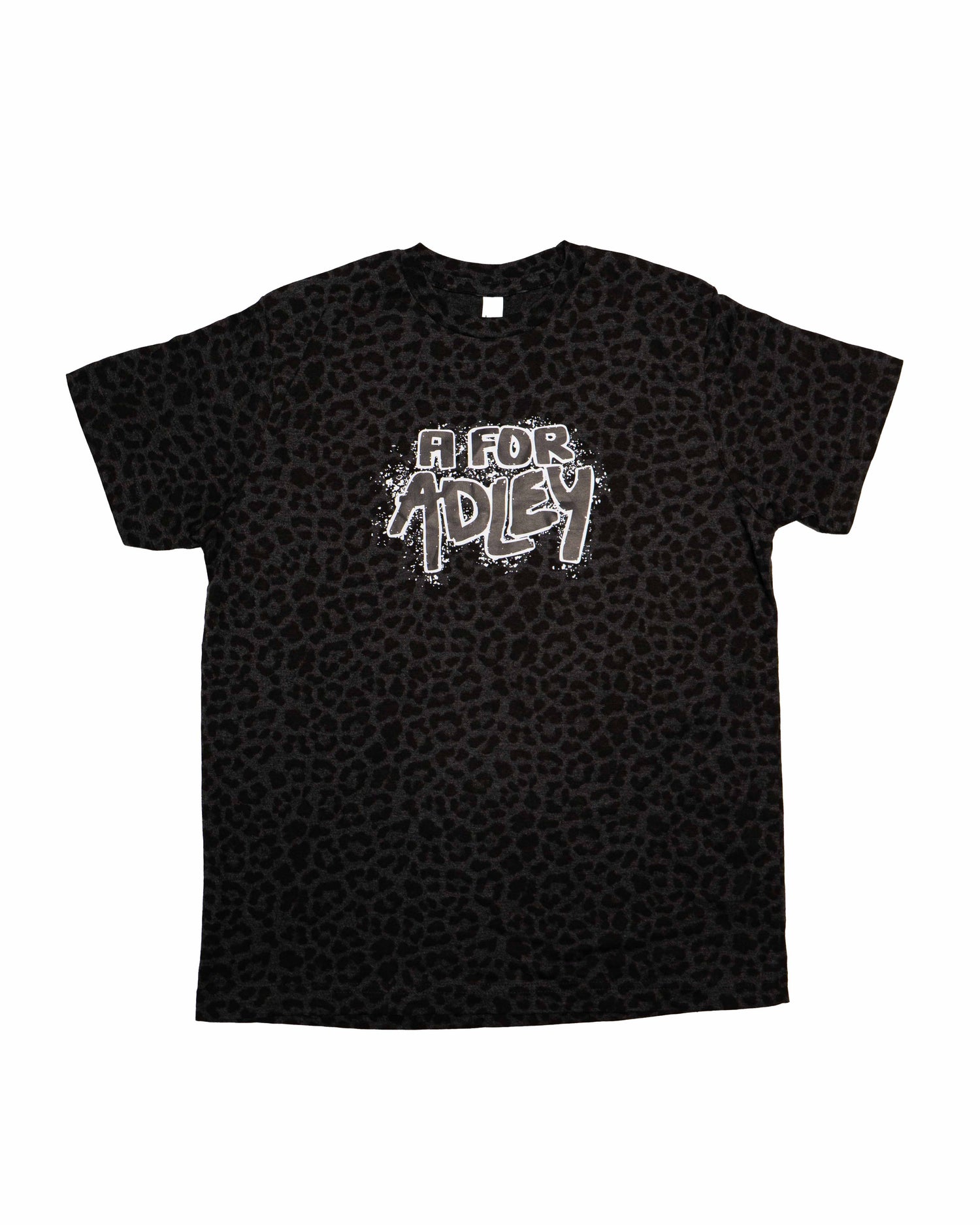 A for Adley's Spray Logo Tee (black cheetah)