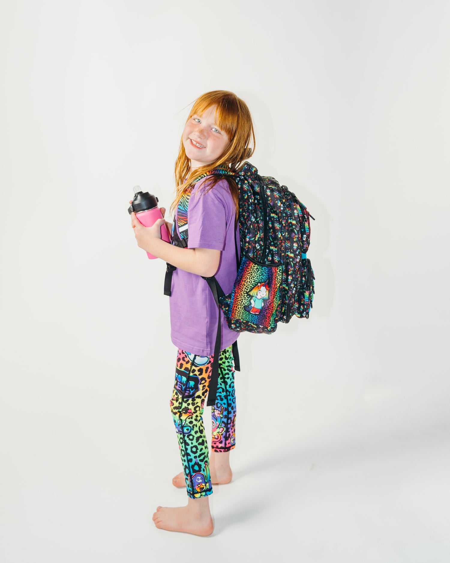 Black Neon Rainbow Backpack