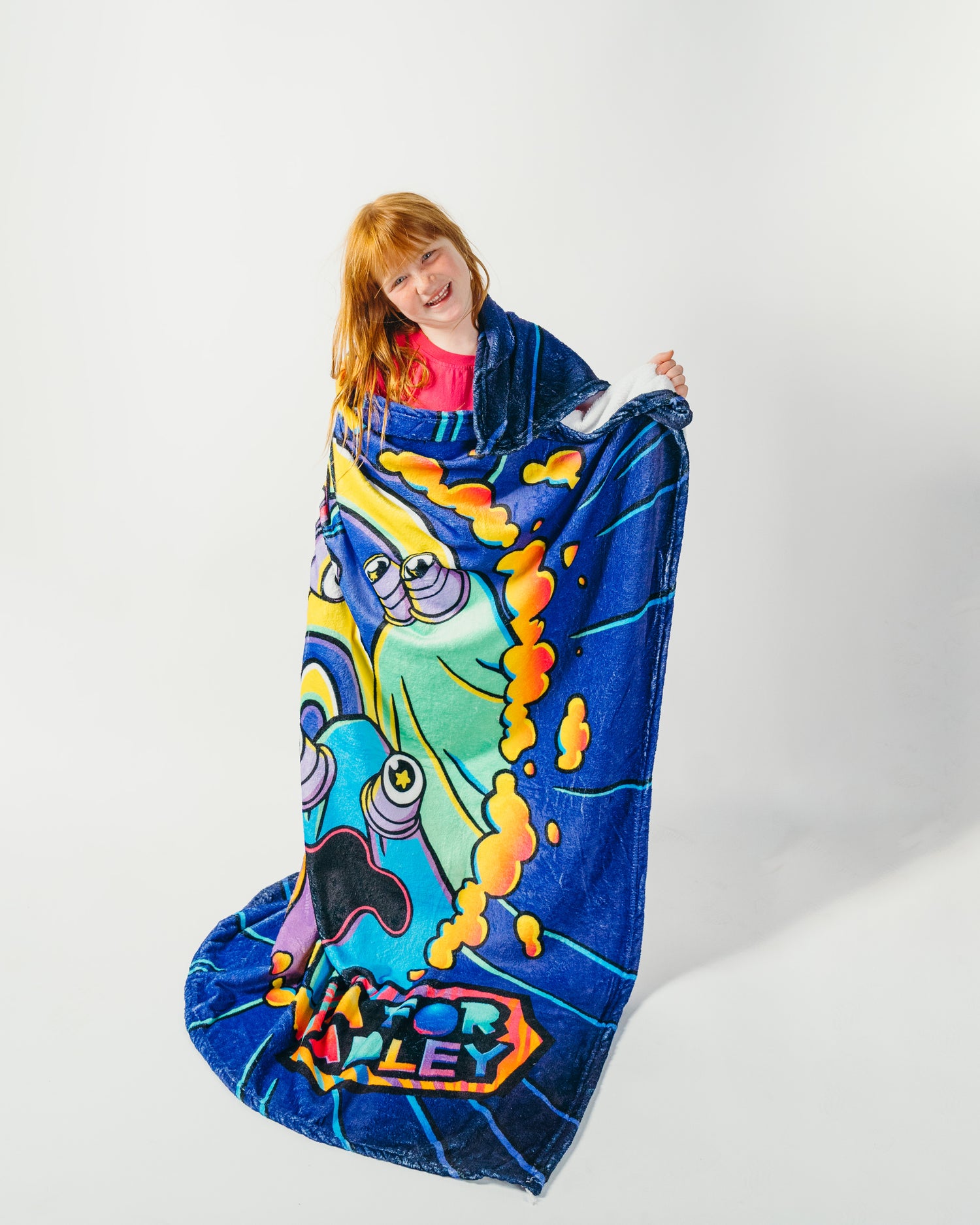 Neon Rainbow Ghosts Blanket