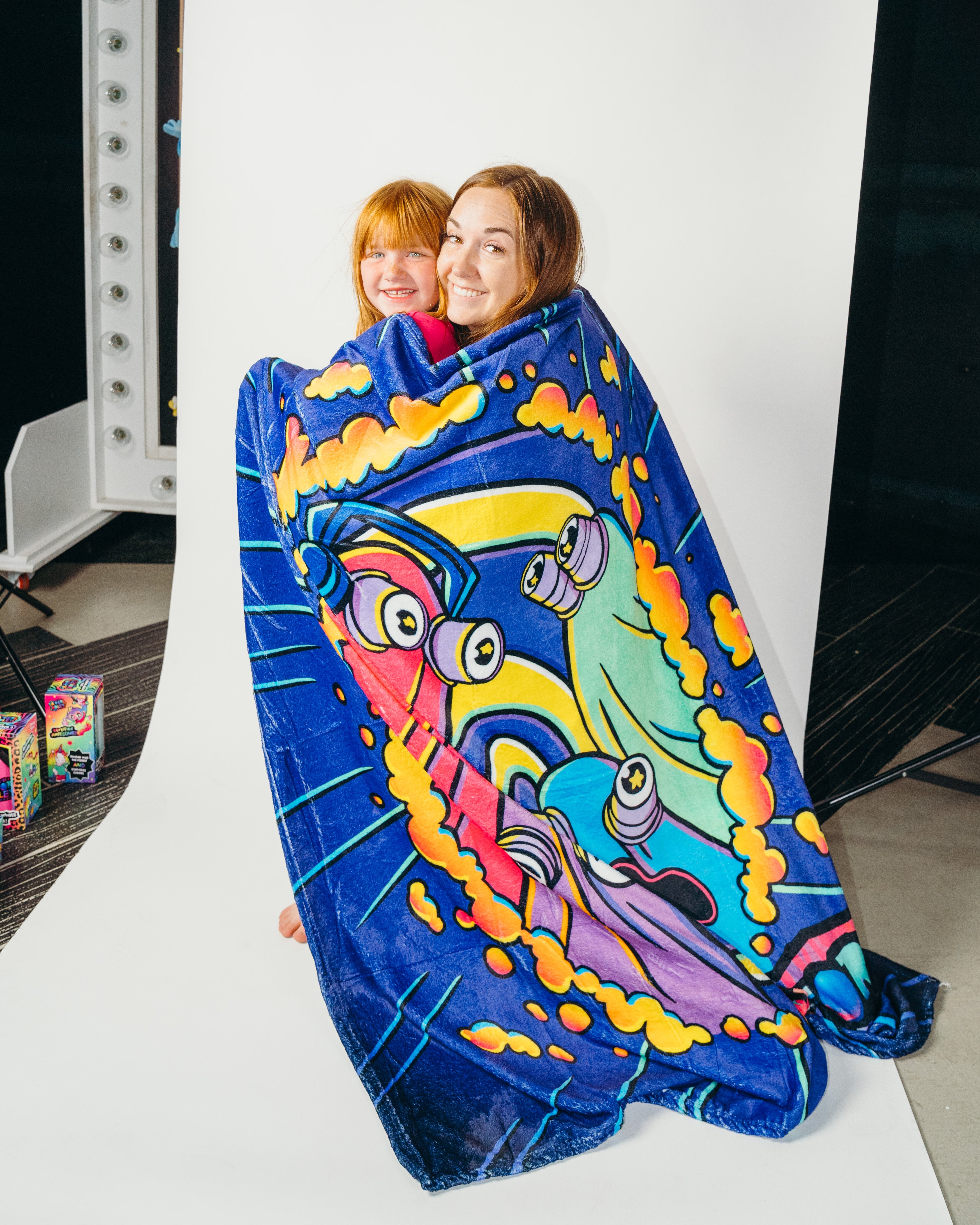 Neon Rainbow Ghosts Blanket – Shopadley