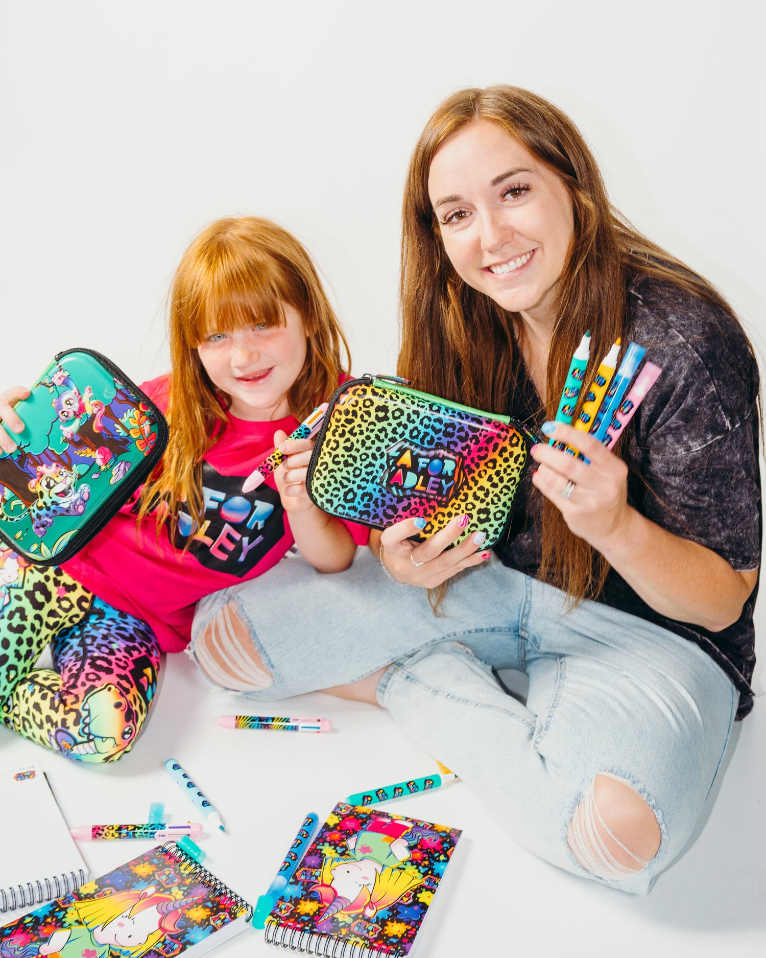 Adley's Neon Rainbow Art Pouch
