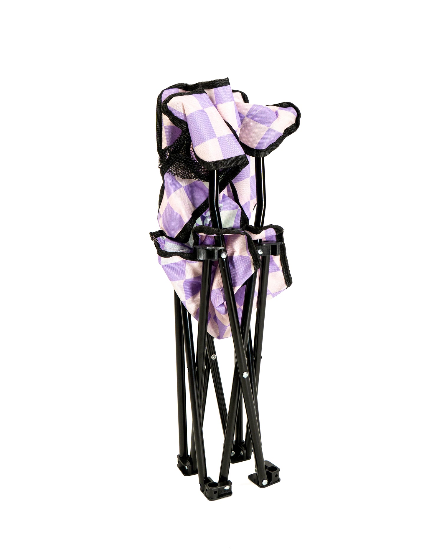 Adley Purple Checkered Camping Chair