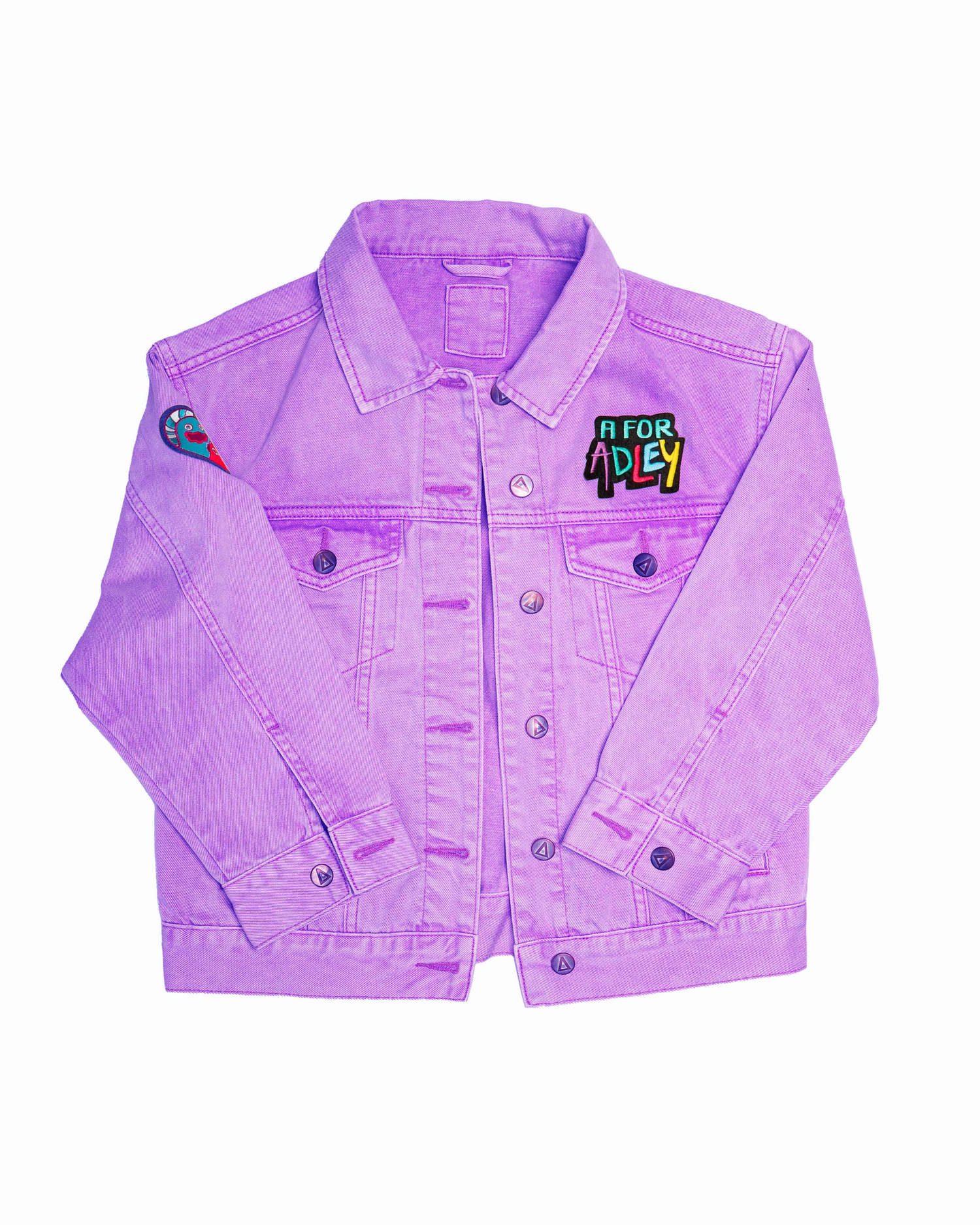 Adley's Purple Portal Denim Jacket (w/patches)