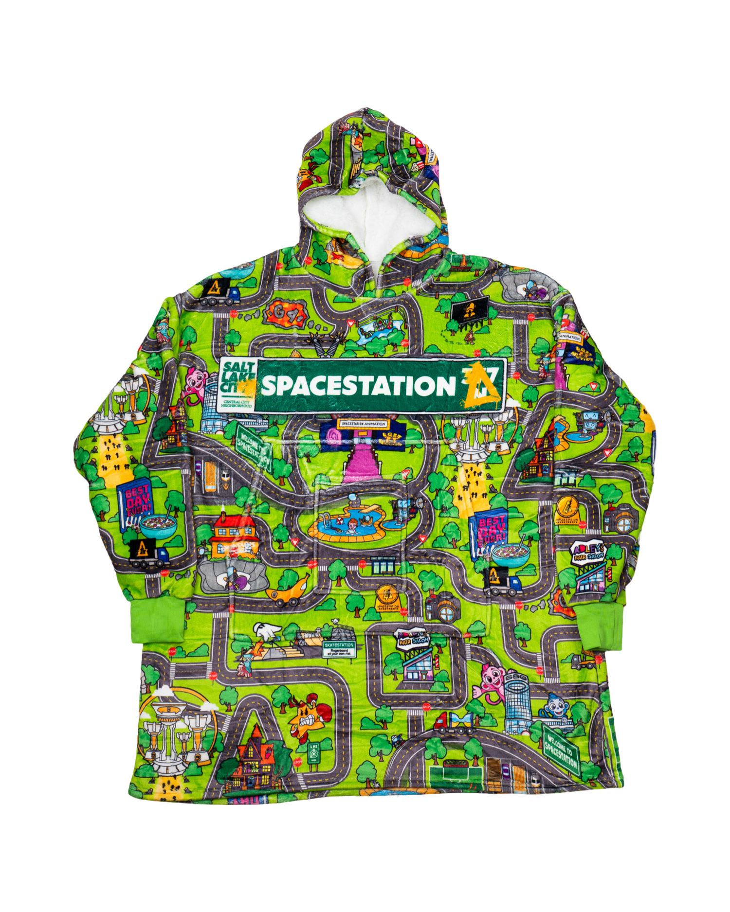 Classic Car Rug Spacestation Blanket Hoodie