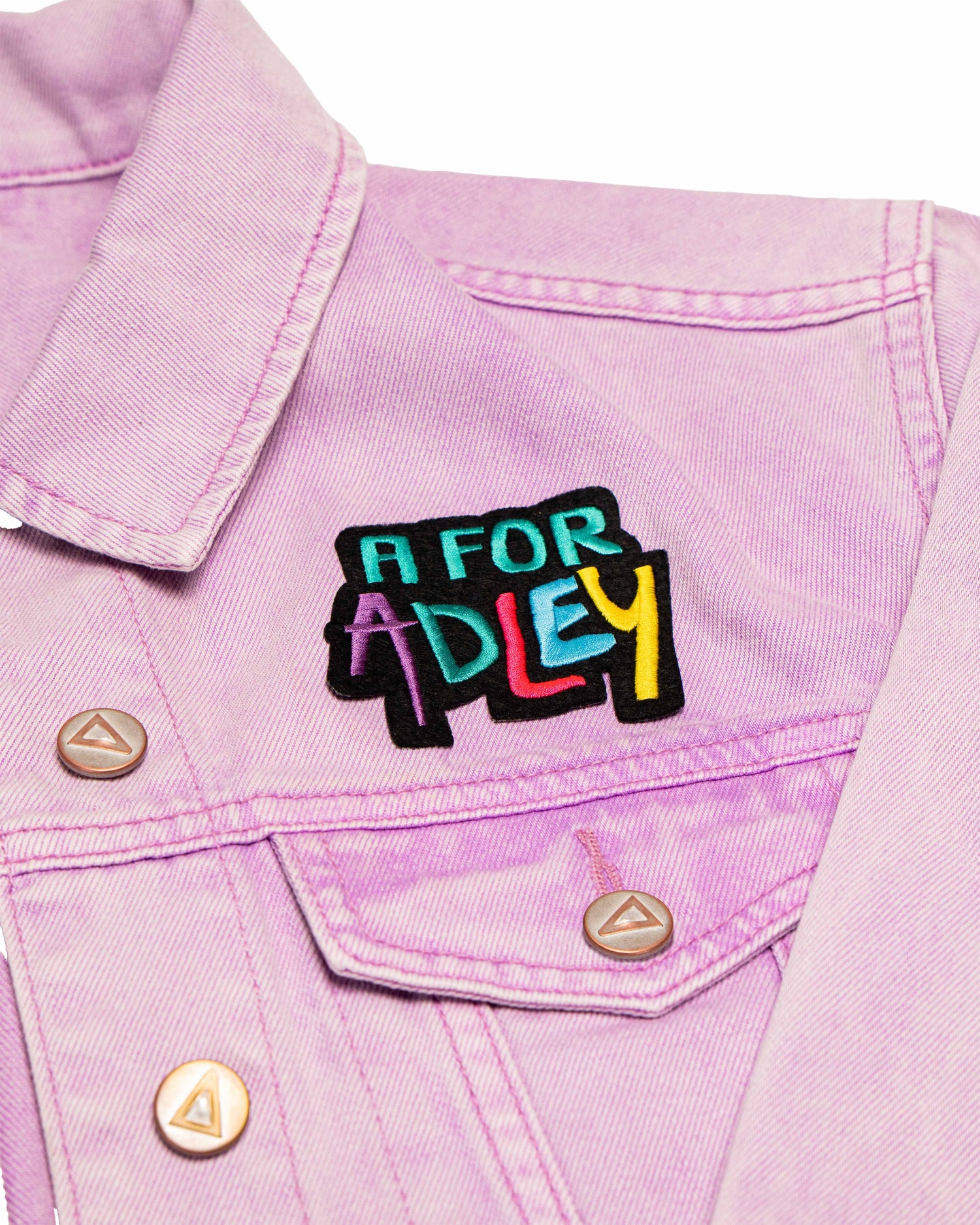 Adley's Purple Portal Denim Jacket (w/patches)
