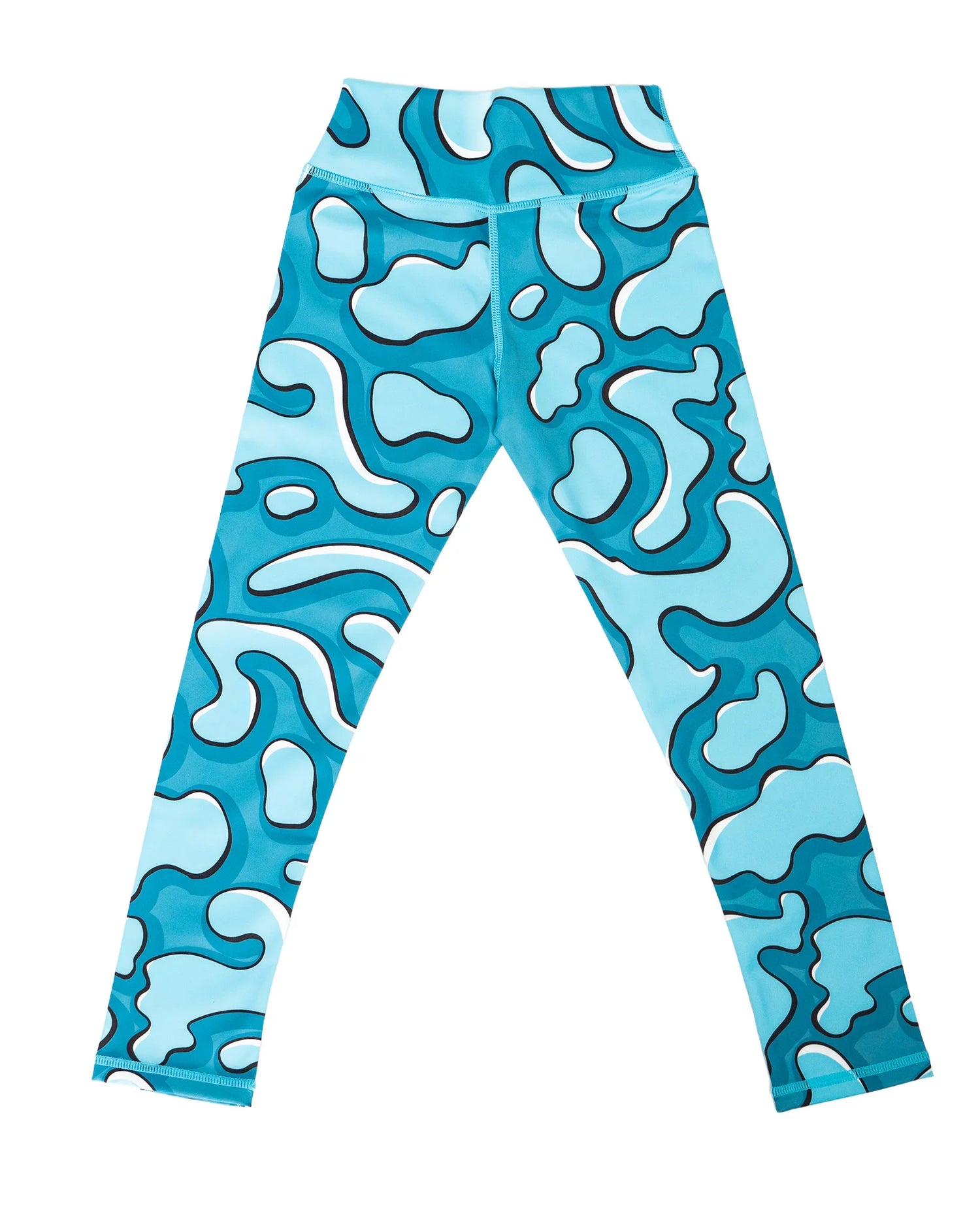 A for Adley Squiggly Pants (teal)