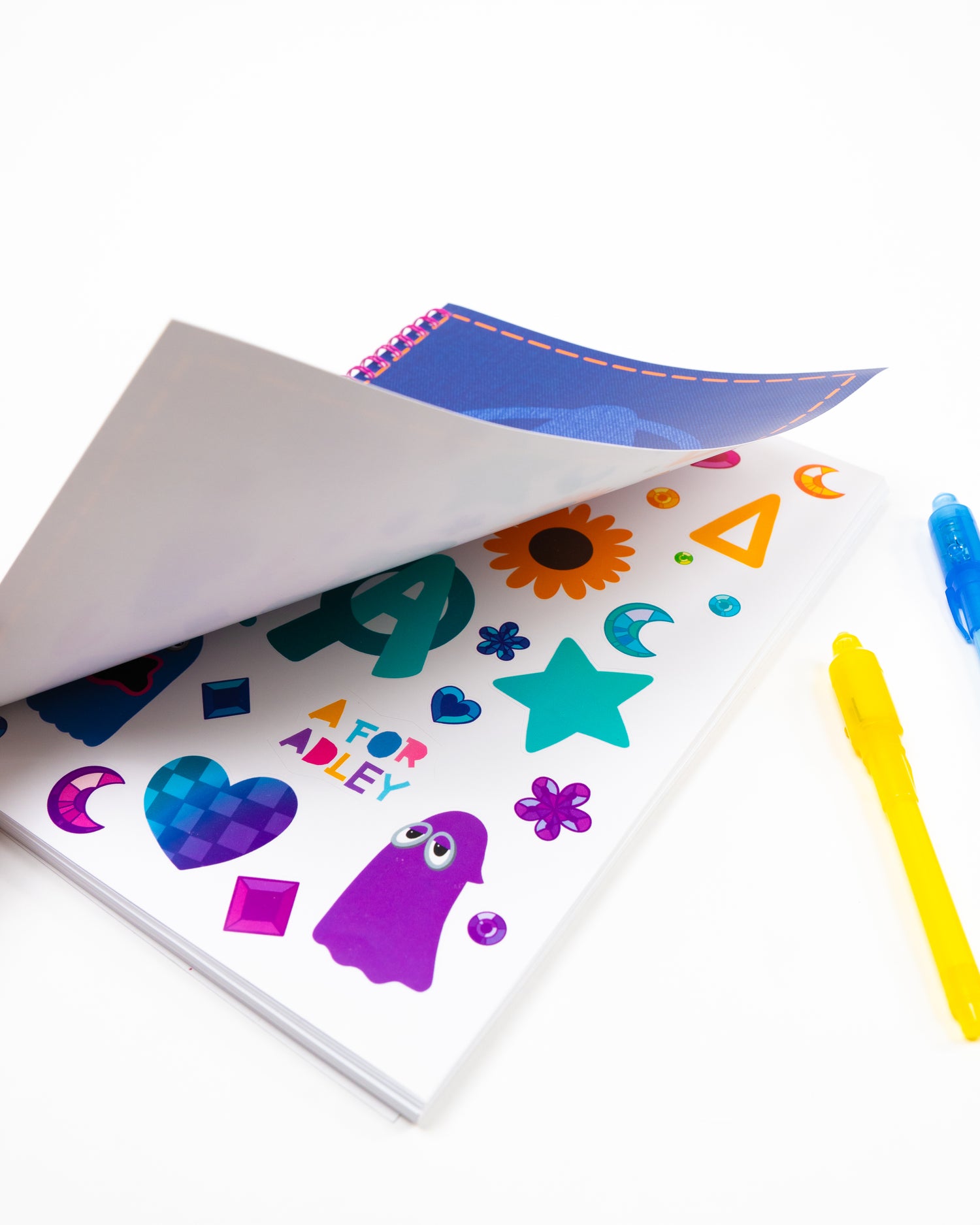 Detective Adley Notebook (w/4 black light pens & stickers)