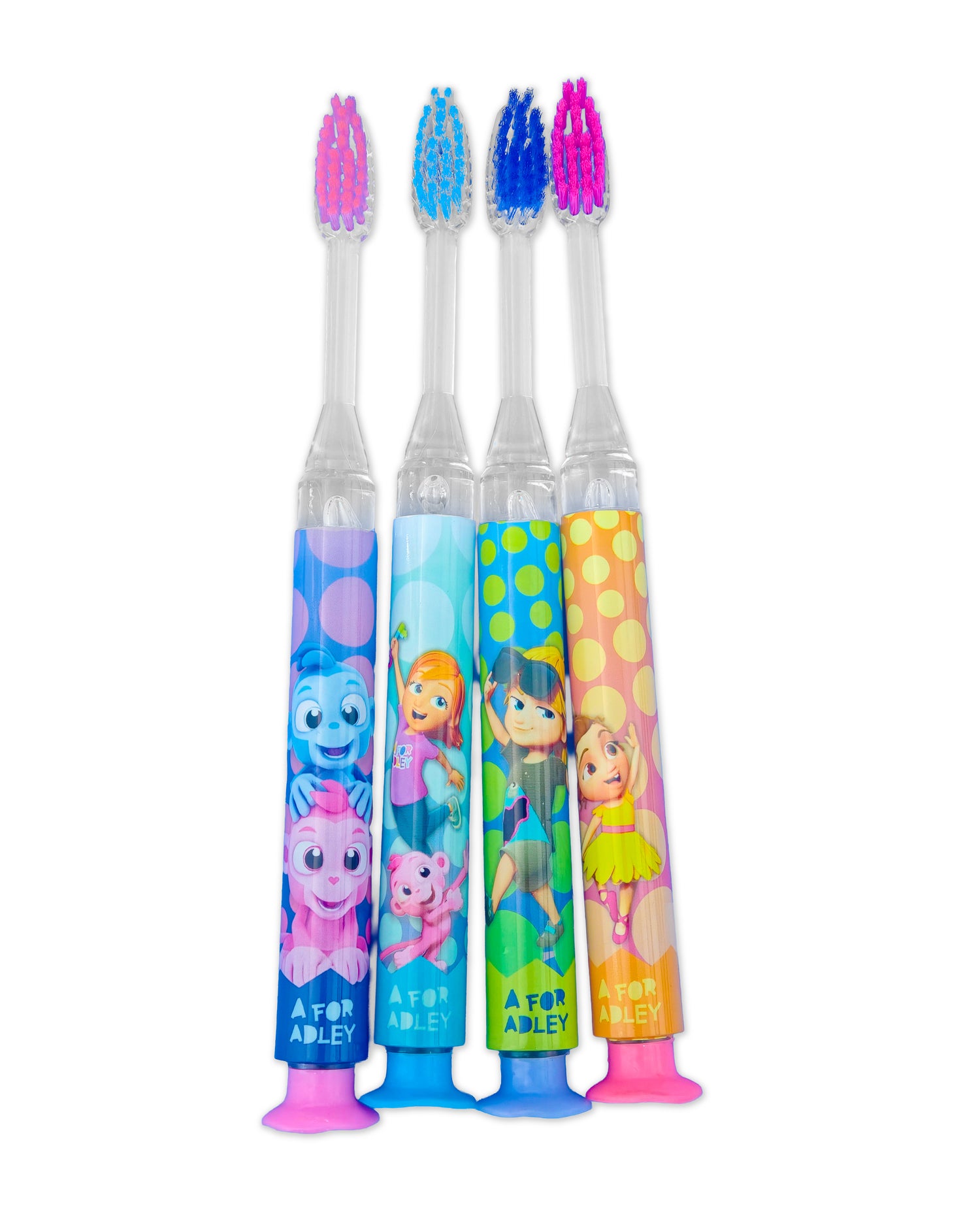 A for Adley Light Up Toothbrushes (4 PACK)