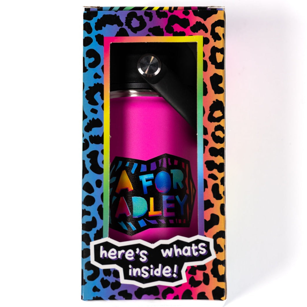 Adley's Neon Rainbow Water Bottles