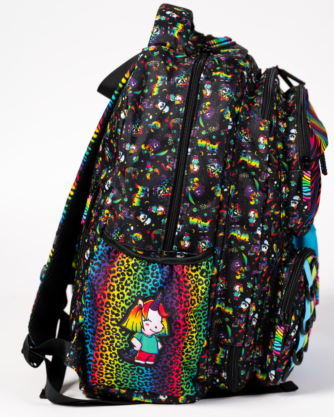 Black Neon Rainbow Backpack