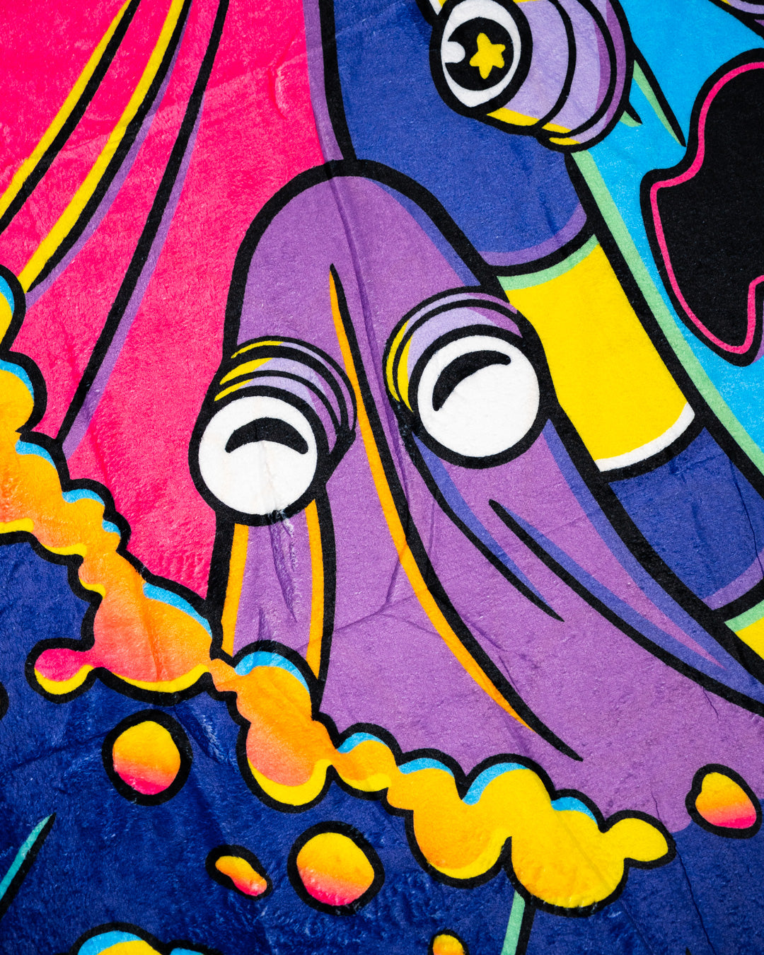 Neon Rainbow Ghosts Blanket