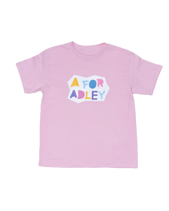 A for Adley BFF Craft Tee (light pink)