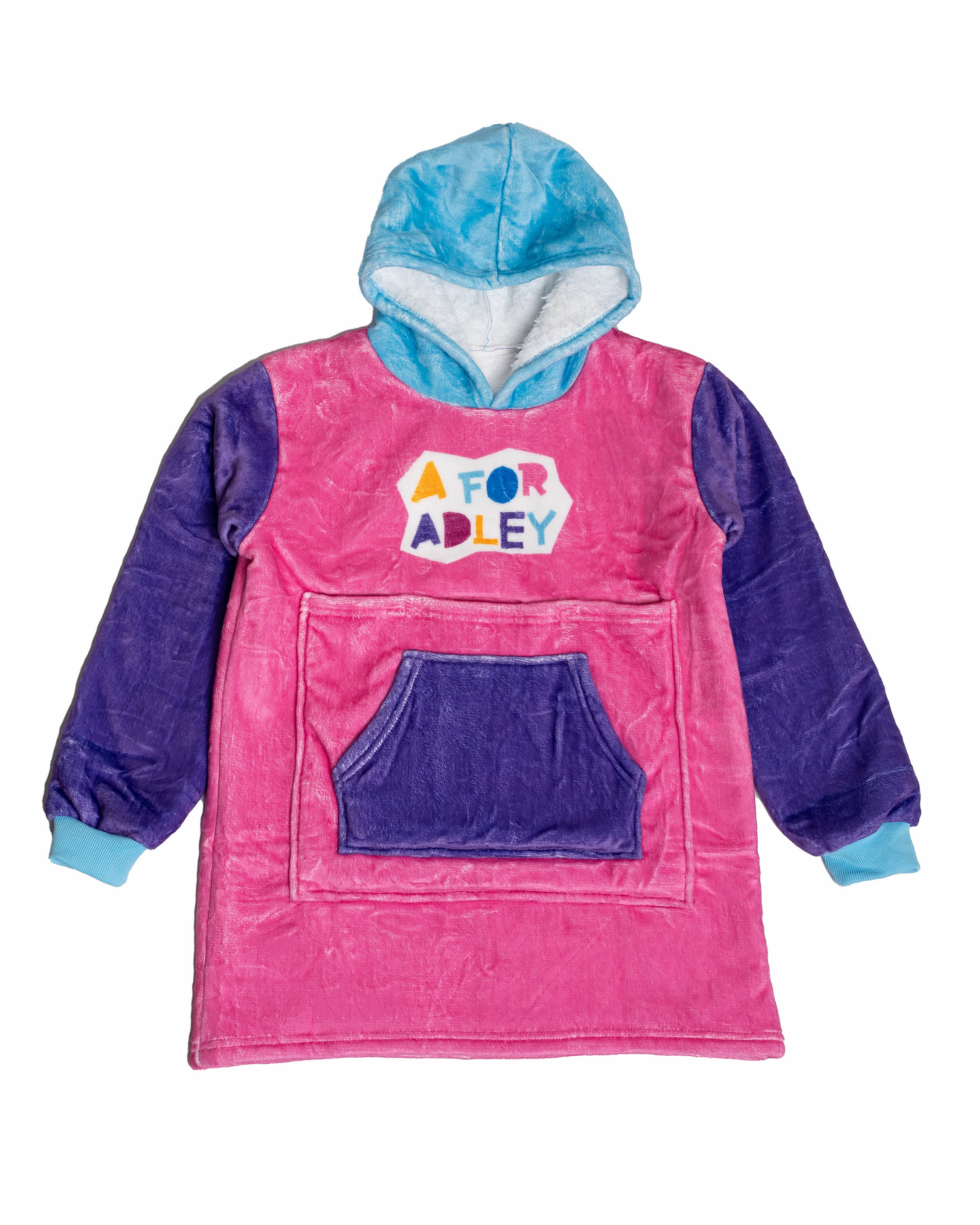 A for Adley Ipad Holding Blanket Hoodie