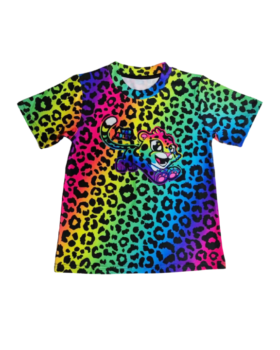 Adley's Rainbow Cheetah Tee