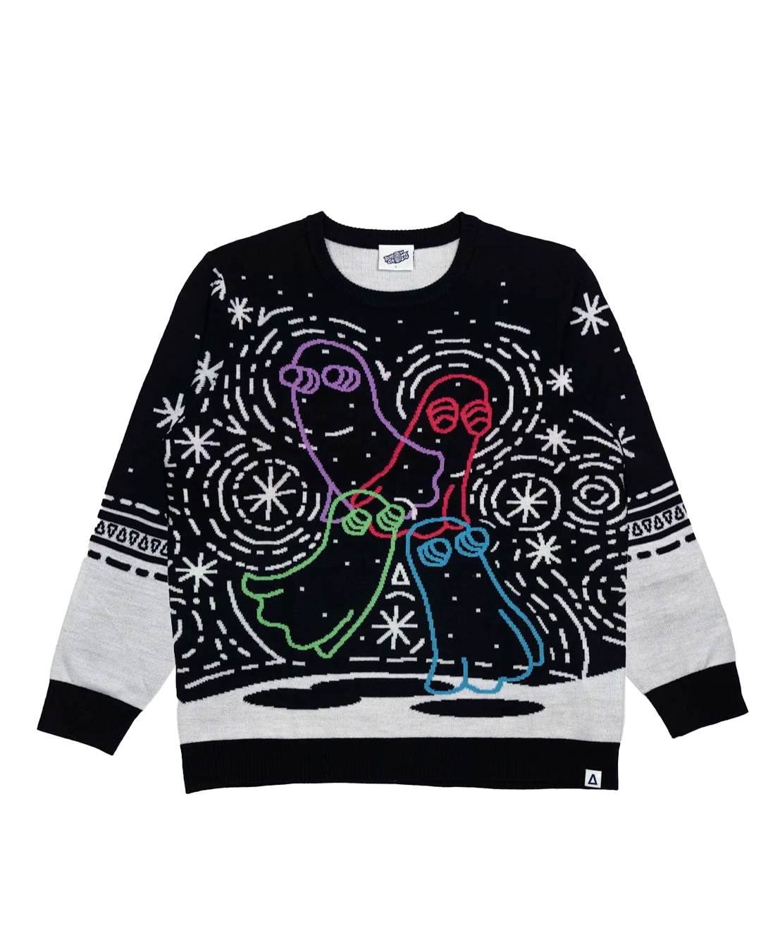 Rainbow Ghosts Comfy Snow Sweater