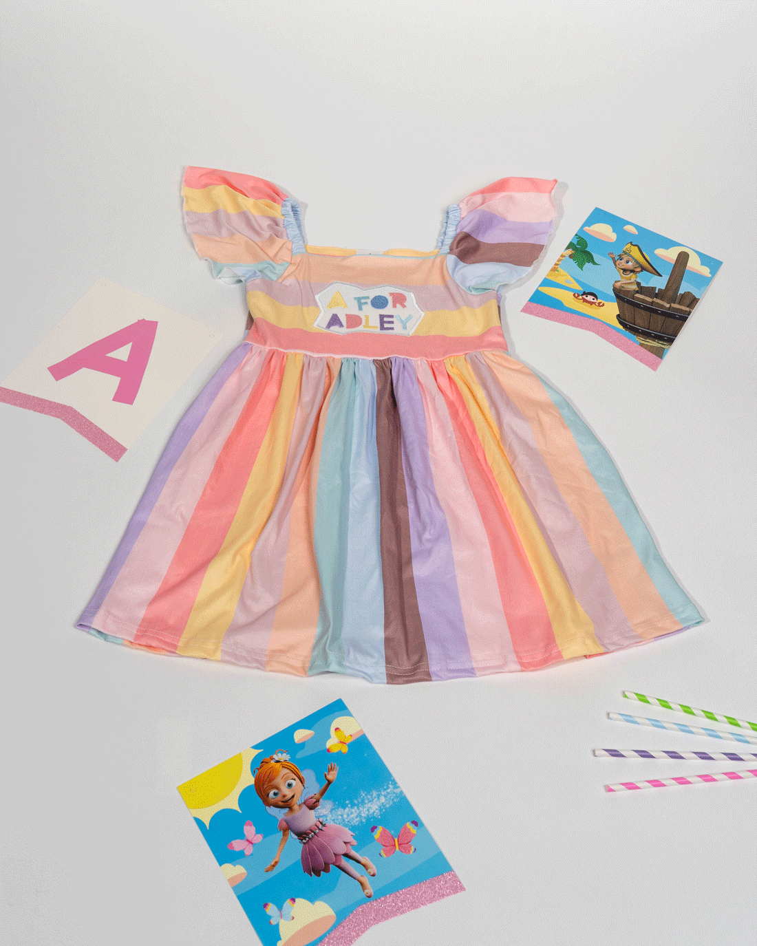 Adley's Rainbow Party Dress
