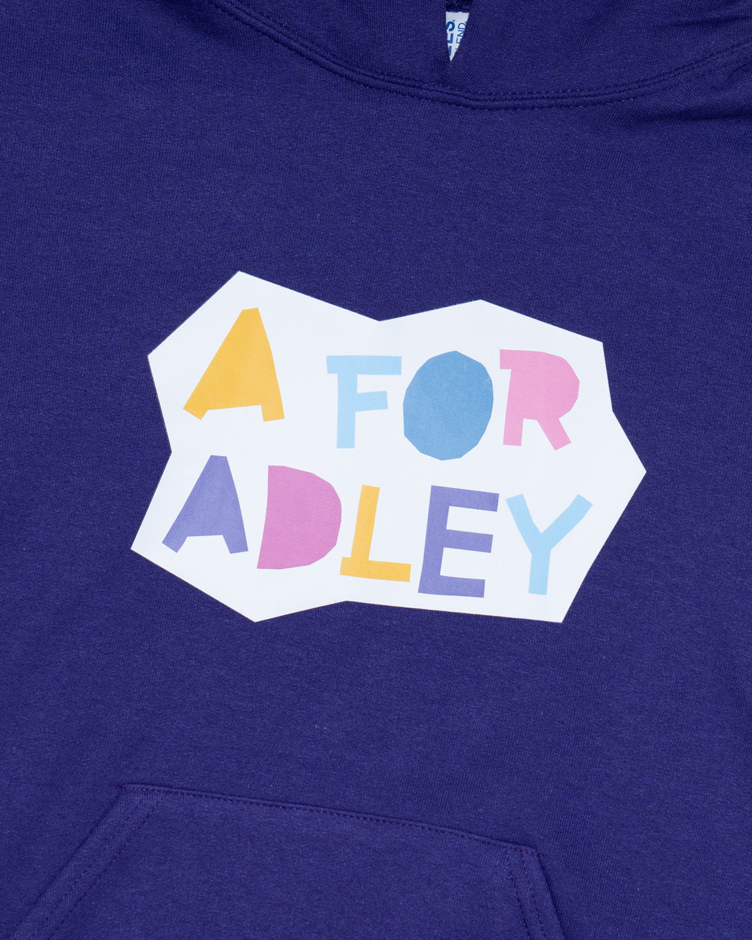 A for Adley BFF Craft Hoodie (deep purple)
