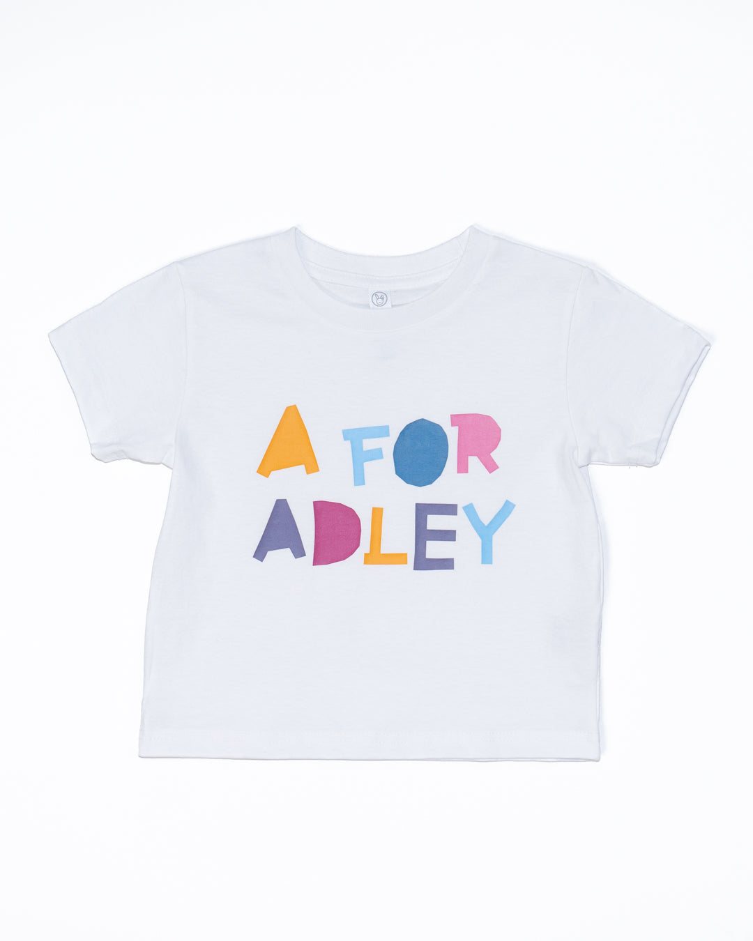 A for Adley BFF Rainbow Tee (white)