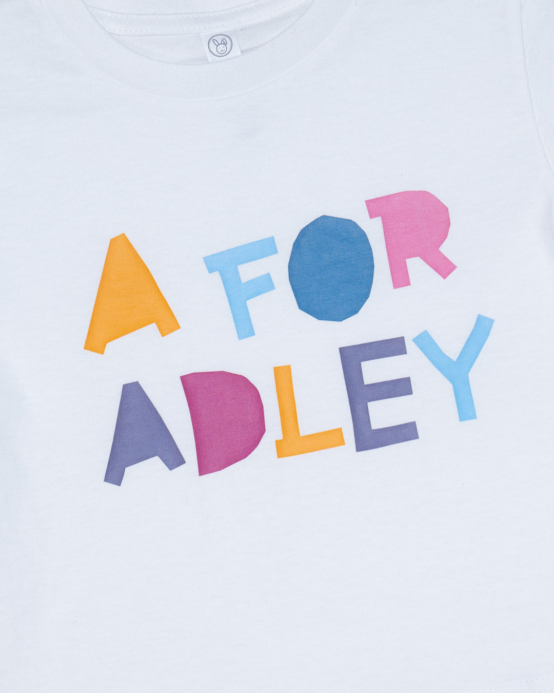 A for Adley BFF Rainbow Tee (white)